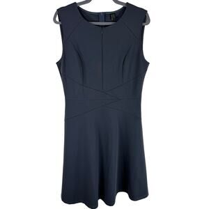 Vshow Vfemage Gray Sleeveless Round Neck Knee Length Knit A-Line Dress Size XL